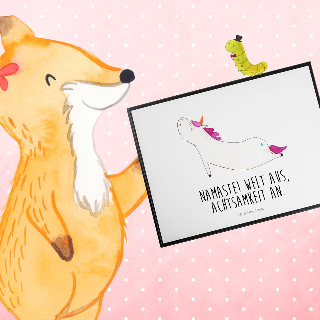 Desk pad unicorn yoga Desk pad, underlay, desk, girl, office, children, unicorn, unicorns, gift, sports, Unicorn, Namaste, present, yoga, relaxation, mindfulness, sweet, funny