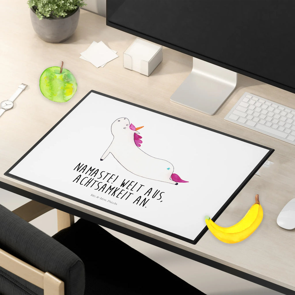 Desk pad unicorn yoga Desk pad, underlay, desk, girl, office, children, unicorn, unicorns, gift, sports, Unicorn, Namaste, present, yoga, relaxation, mindfulness, sweet, funny