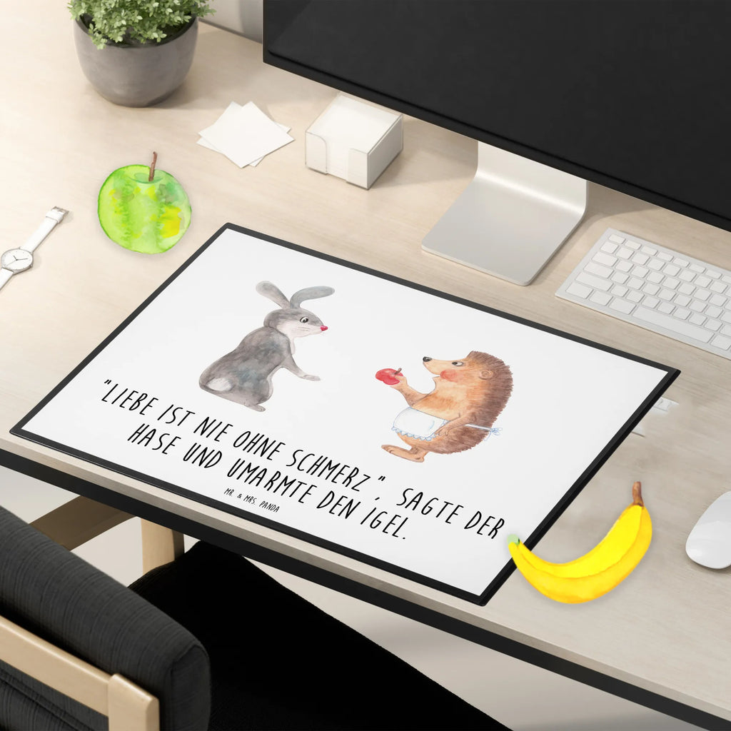Schreibtischunterlage Liebe ist nie ohne Schmerz Schreibwaren, Bürobedarf, Schreibtisch Unterlagen, Schreibtischunterlage Groß, Schreibtischauflage, Büroartikel, Schreibunterlage, Tiermotive, Gute Laune, lustige Sprüche, Tiere, Liebe Spruch, Trösten, Herzschmerz, Trennungsschmerz, Igel, Spruch romantisch, Hase, Liebeskummer Geschenk, Igel und Hase