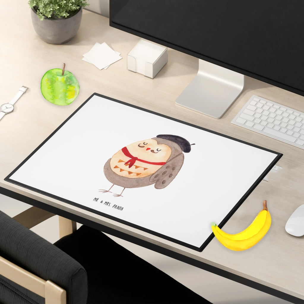 Desk pad Owl France Schreibwaren, Büroartikel, Schreibunterlage, Schreibtisch Unterlagen, Bürobedarf, Schreibtischunterlage Groß, Schreibtischauflage, Eule, La vie est belle, Spruch schön, Eulen, Owl, das Leben ist schön, Spruch Französisch, hibou, Frankreich, Eule Deko