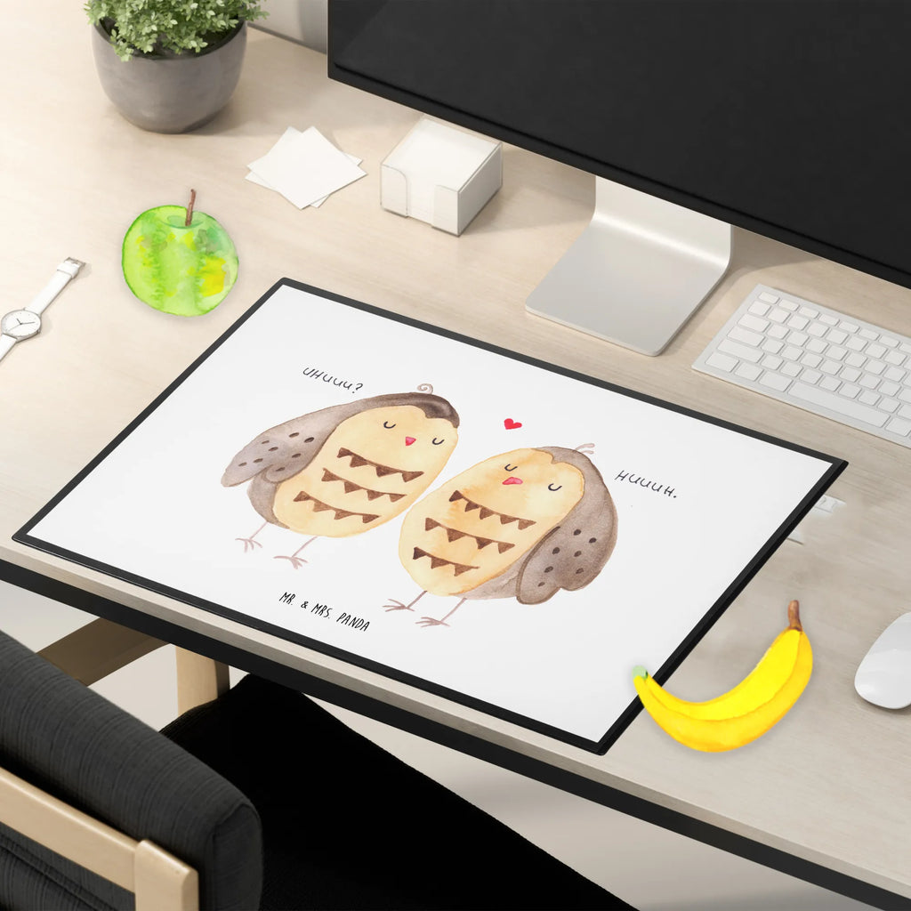 Schreibtischunterlage Eulen Liebe Schreibtischunterlage Groß, Schreibunterlage, Bürobedarf, Büroartikel, Schreibwaren, Schreibtisch Unterlagen, Schreibtischauflage, Eule, Wortspiel lustig, Owl, Hochzeit Spruch, Eule Deko, Liebe Spruch, All you need is love, Freund, Freundin Geschenk, Liebe