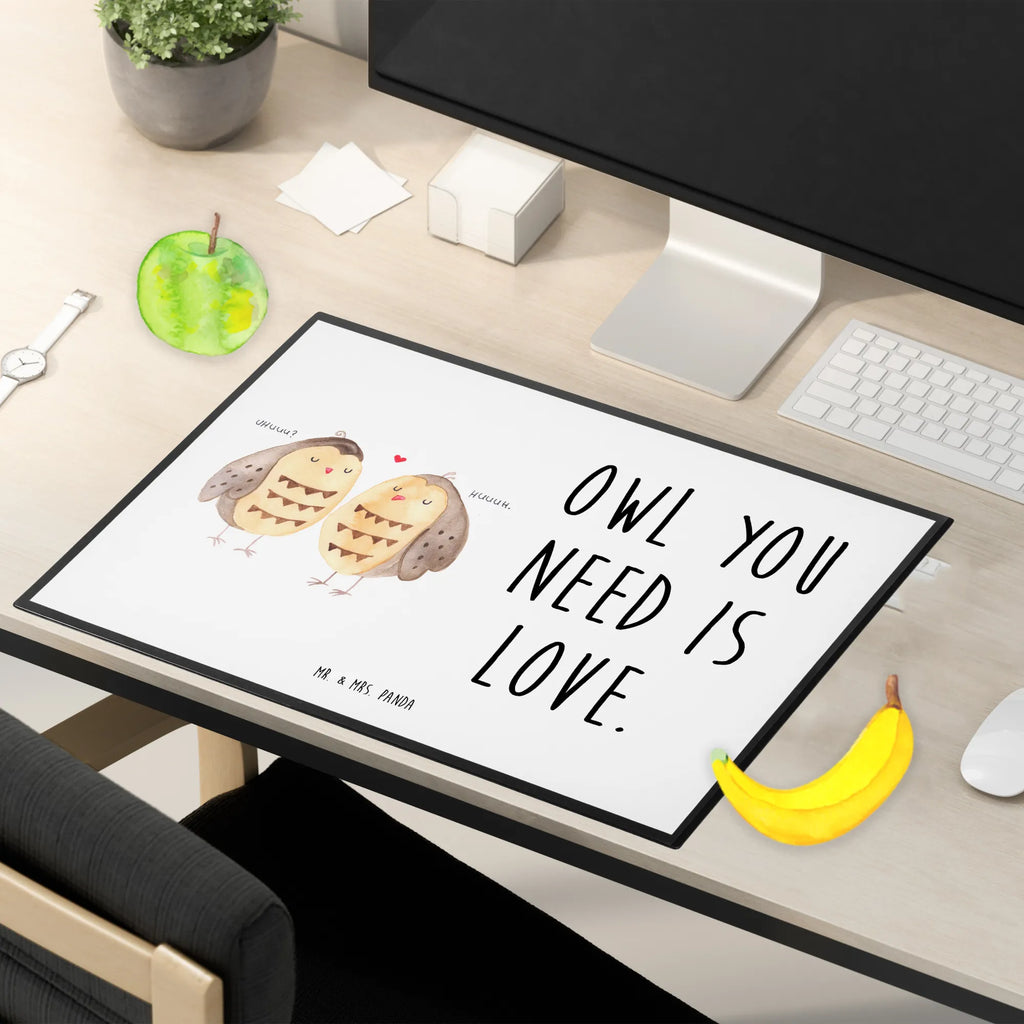 Schreibtischunterlage Eulen Liebe Schreibtischunterlage Groß, Schreibunterlage, Bürobedarf, Büroartikel, Schreibwaren, Schreibtisch Unterlagen, Schreibtischauflage, Eule, Wortspiel lustig, Owl, Hochzeit Spruch, Eule Deko, Liebe Spruch, All you need is love, Freund, Freundin Geschenk, Liebe