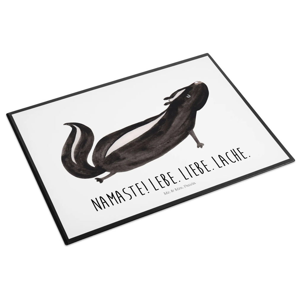 Desk pad skunk yoga desk, girl, office, Desk pad, underlay, children, Skunk, Wild animal, Predator, Laugh, Love, Stinker, Namaste, Live, Stinky, Yoga