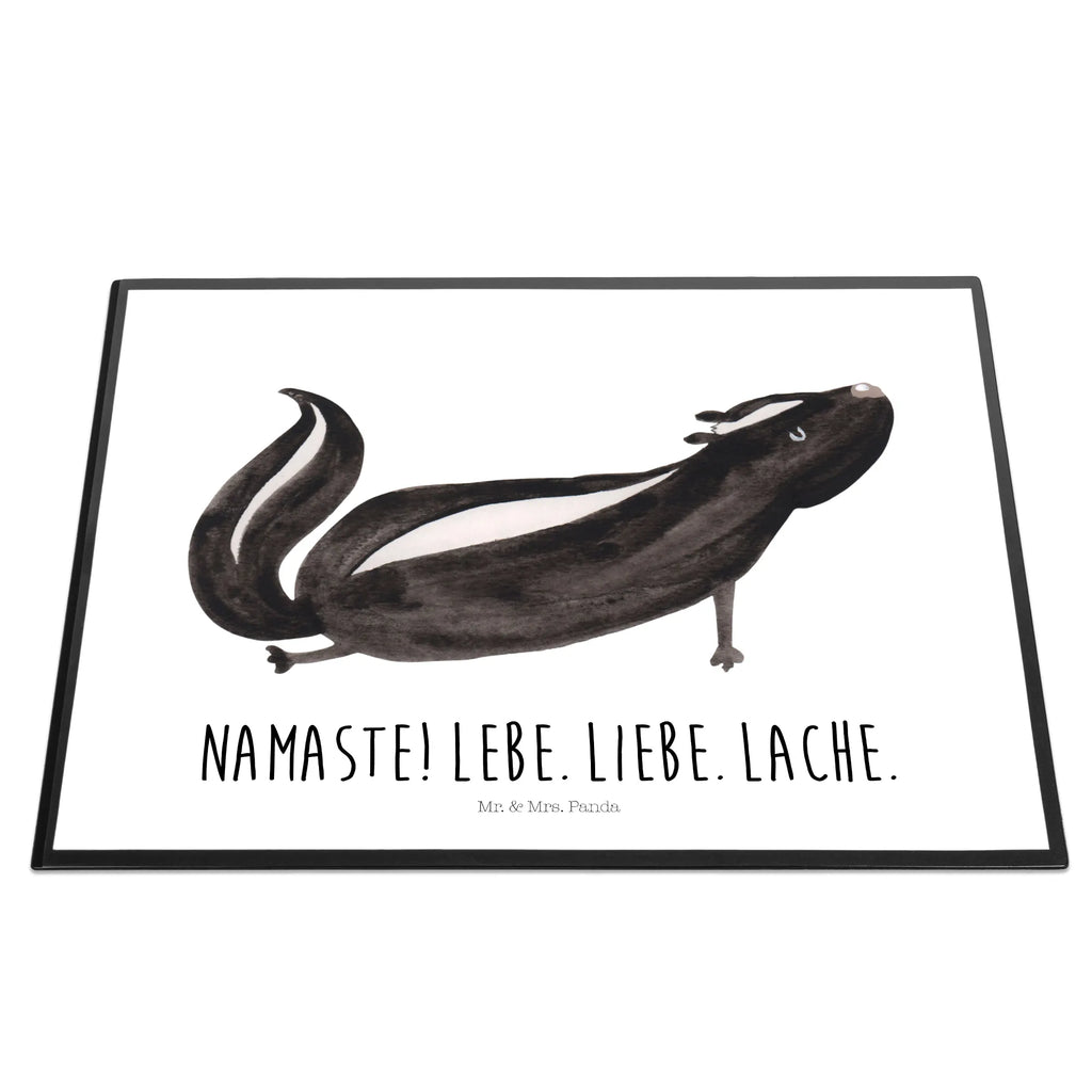 Desk pad skunk yoga desk, girl, office, Desk pad, underlay, children, Skunk, Wild animal, Predator, Laugh, Love, Stinker, Namaste, Live, Stinky, Yoga