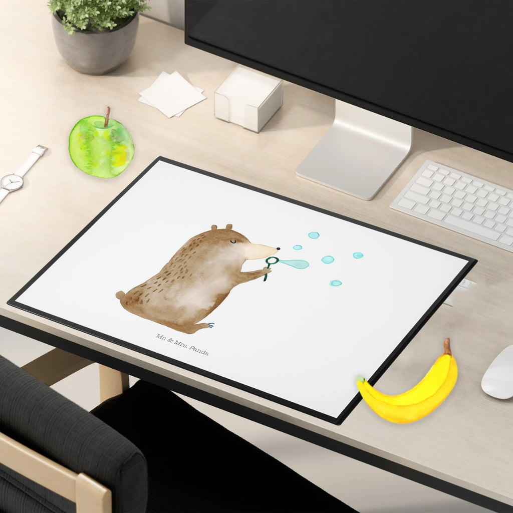 Schreibtischunterlage Bär Seifenblasen Büroartikel, Bürobedarf, Schreibtischauflage, Schreibunterlage, Schreibwaren, Schreibtischunterlage Groß, Schreibtisch Unterlagen, Bär, Teddy, Teddybär, Seifenblasen Bär Lustig Sein Glücklich Traurig Happy