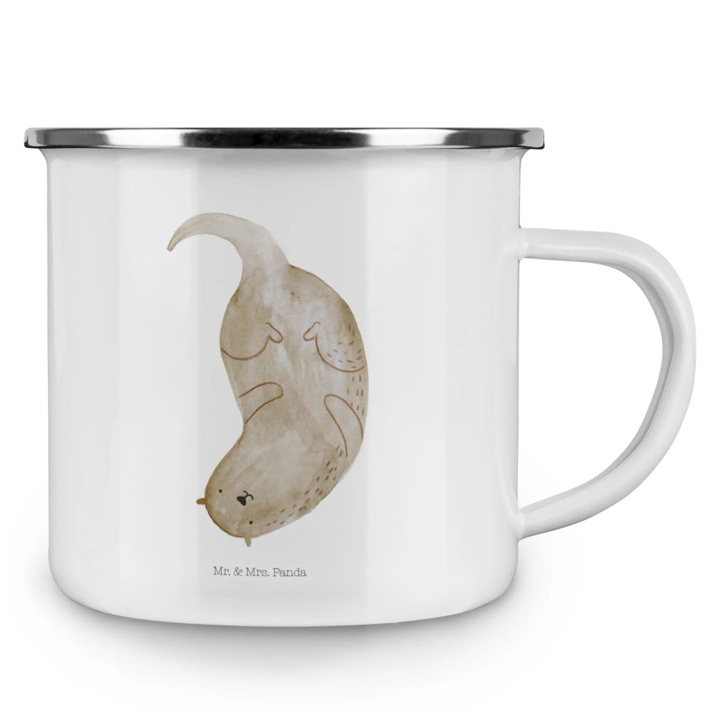 Enamel camping mug otter upside down Pott, Trinkbecher, Emaille Becher, Teetasse, wanderbecher, Tasse Emaille, Becher, metallbecher, Kaffeetasse, Blechtasse, Emaille Tasse, Reisebecher, Campingbecher, emaillebecher, blechbecher, Metalltasse, wandertasse, reisetasse, Teebecher, Campingtasse, Tasse, becher emaille, Emailletasse, Kaffeebecher, Otter, Seeotter, Fischotter, Otter Seeotter See Otter