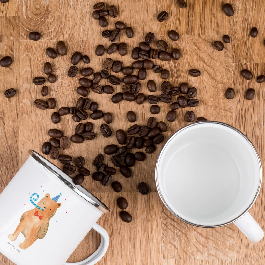 Kempingowy kubek emaliowany Niedźwiedź urodziny wandertasse, Tasse, metallbecher, Emaille Tasse, Reisebecher, Trinkbecher, wanderbecher, blechbecher, Metalltasse, emaillebecher, Teebecher, Blechtasse, Becher, Campingtasse, Campingbecher, Emaille Becher, Tasse Emaille, Teetasse, Kaffeebecher, Pott, Emailletasse, reisetasse, Kaffeetasse, becher emaille, Teddy, Bär, Teddybär, Happy Birthday, Glückwunsch, Geburtstag, Alles Gute