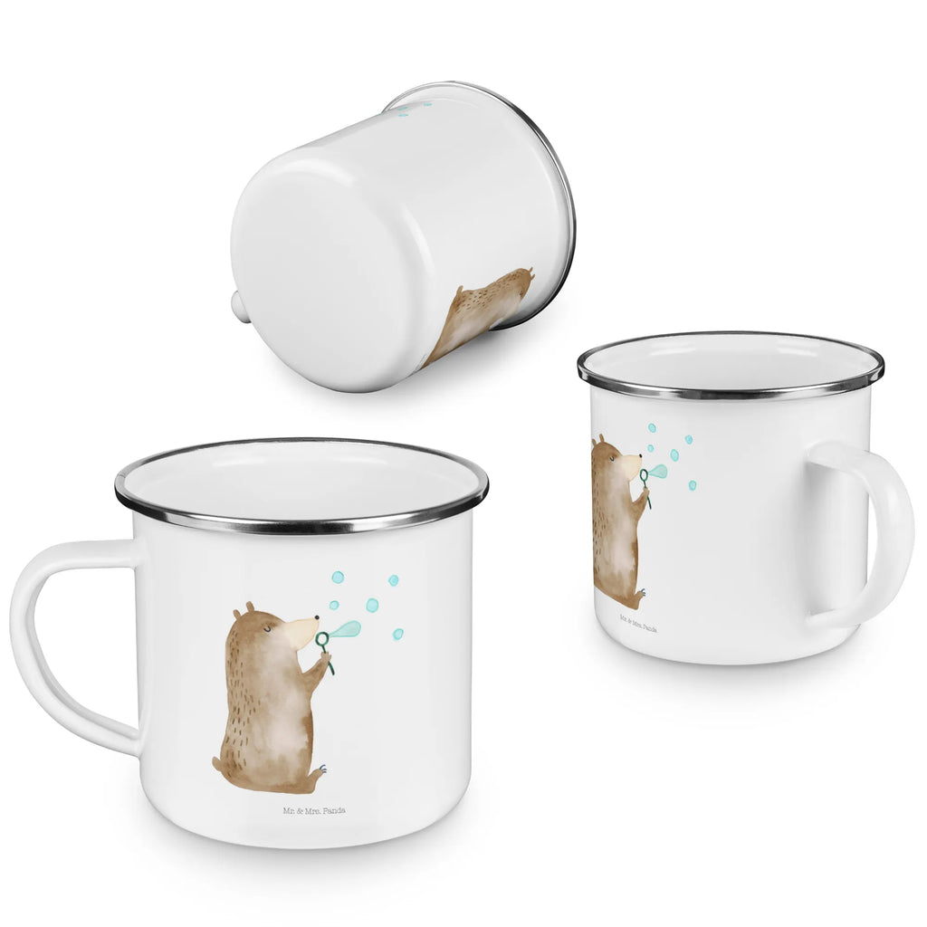 Kempingowy kubek emaliowany niedźwiedź bańki mydlane emaillebecher, Tasse Emaille, Becher, Pott, Tasse, Kaffeebecher, wanderbecher, metallbecher, wandertasse, Campingbecher, Blechtasse, Emaille Tasse, blechbecher, reisetasse, Emaille Becher, Emailletasse, Teetasse, Reisebecher, Campingtasse, Trinkbecher, Metalltasse, becher emaille, Teebecher, Kaffeetasse, Teddy, Bär, Teddybär, Seifenblasen Bär Lustig Sein Glücklich Traurig Happy
