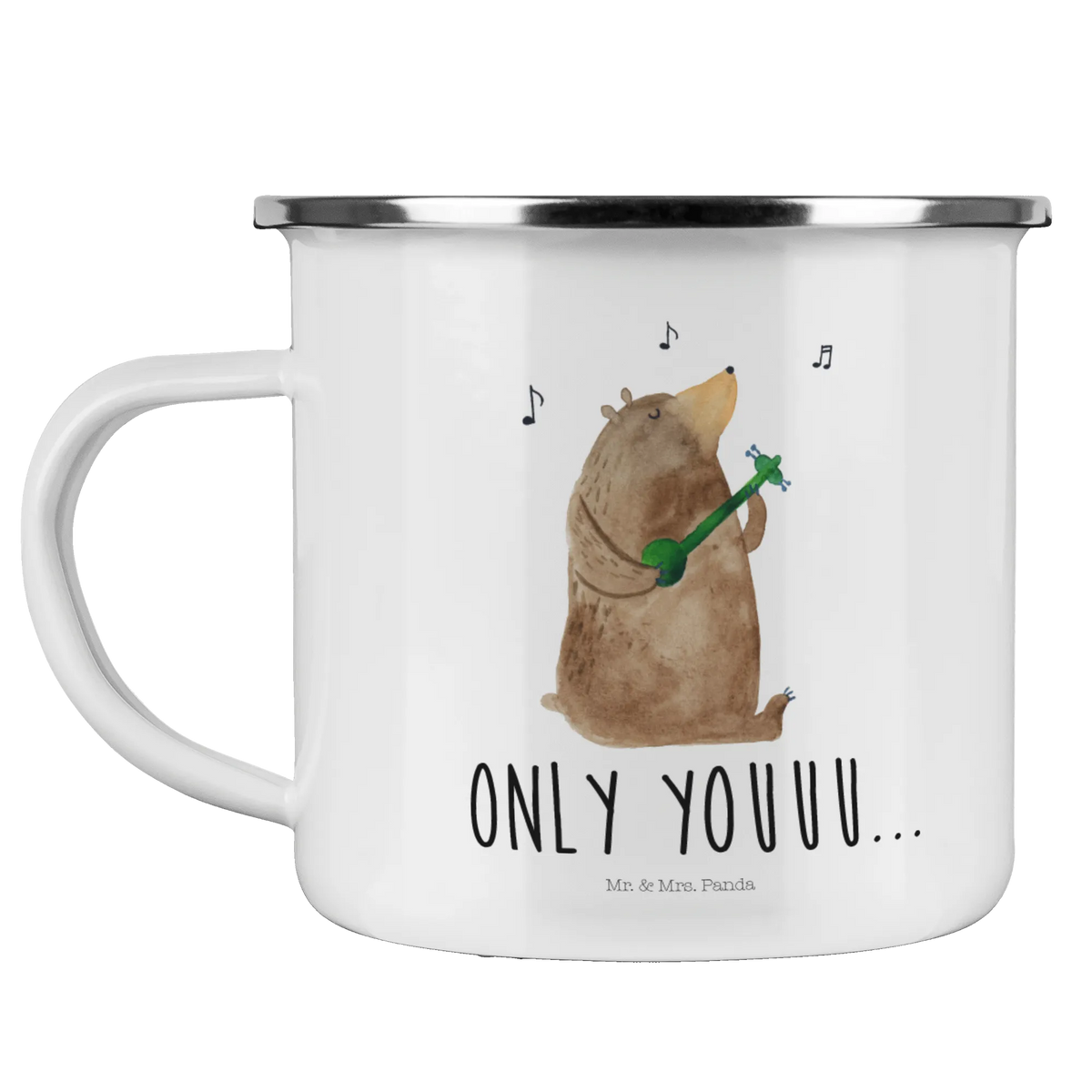 Enamel camping mug bear guitar Emaille Tasse, Motivtasse, metallbecher, Reisebecher, wanderbecher, Emaille Becher, Tasse Emaille, outdoortasse, reisetasse, Teetasse, wandertasse, Pott, blechbecher, Emailletasse, Outdoor Becher, Campingtasse, Kaffeepott, Outdoor Tasse, Campingbecher, Teebecher, Haferl, becher emaille, emaillebecher, Blechtasse, Teddy, Bär, Teddybär