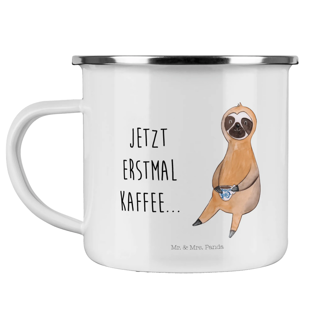 Kempingowy kubek emaliowany Leniwiec kawa Leniwiec, prezent z leniwcem, dekoracja z leniwcem