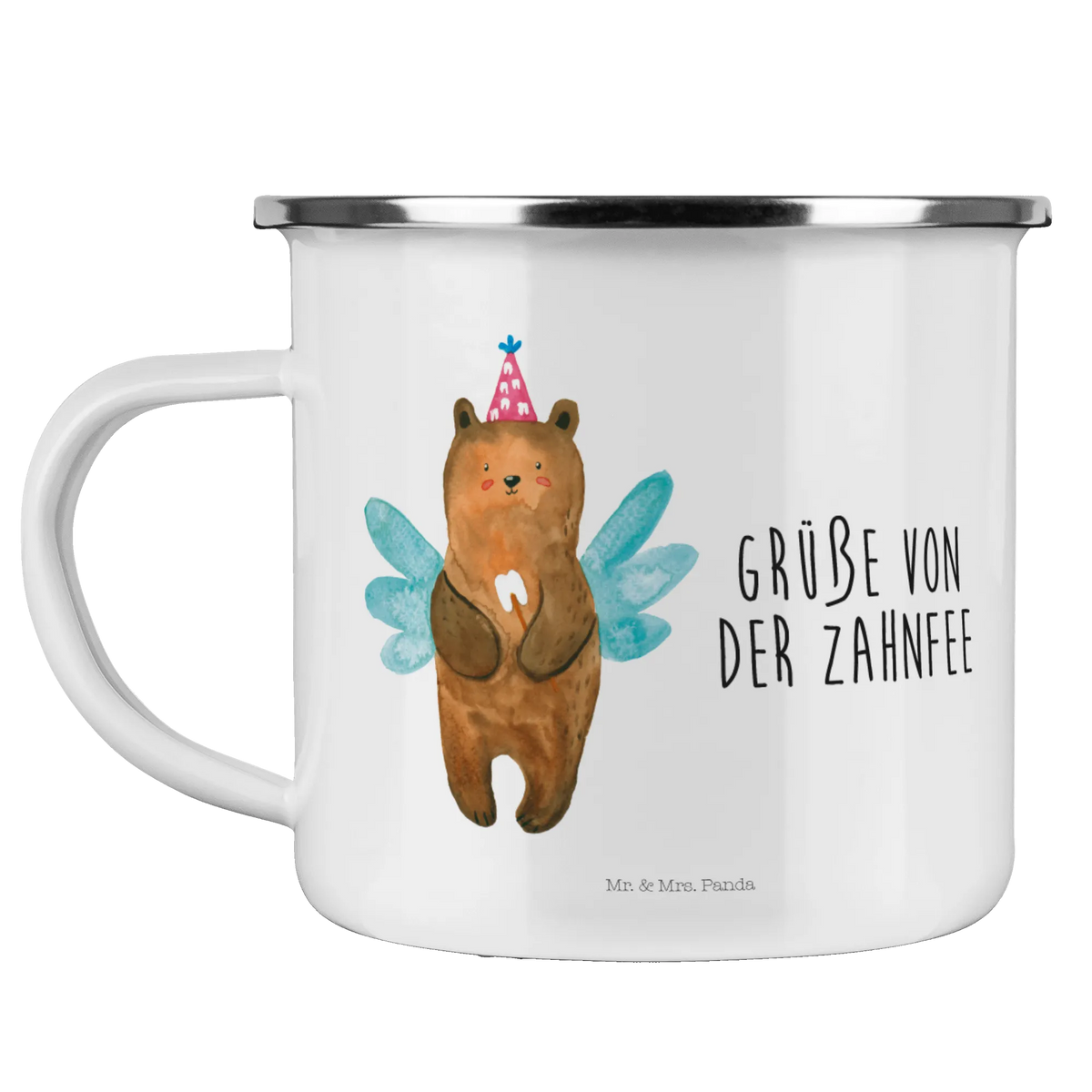 Camping Emaille Tasse Bär Zahnfee Outdoor Becher, Tasse Emaille, wandertasse, Campingbecher, Emailletasse, becher emaille, Teetasse, Haferl, reisetasse, outdoortasse, Campingtasse, Teebecher, blechbecher, Emaille Tasse, Blechtasse, Outdoor Tasse, Kaffeepott, emaillebecher, Motivtasse, Pott, metallbecher, Emaille Becher, wanderbecher, Reisebecher, Teddy, Bär, Teddybär, Zahnfee, Erster Zahn, Milchzahn, Fee