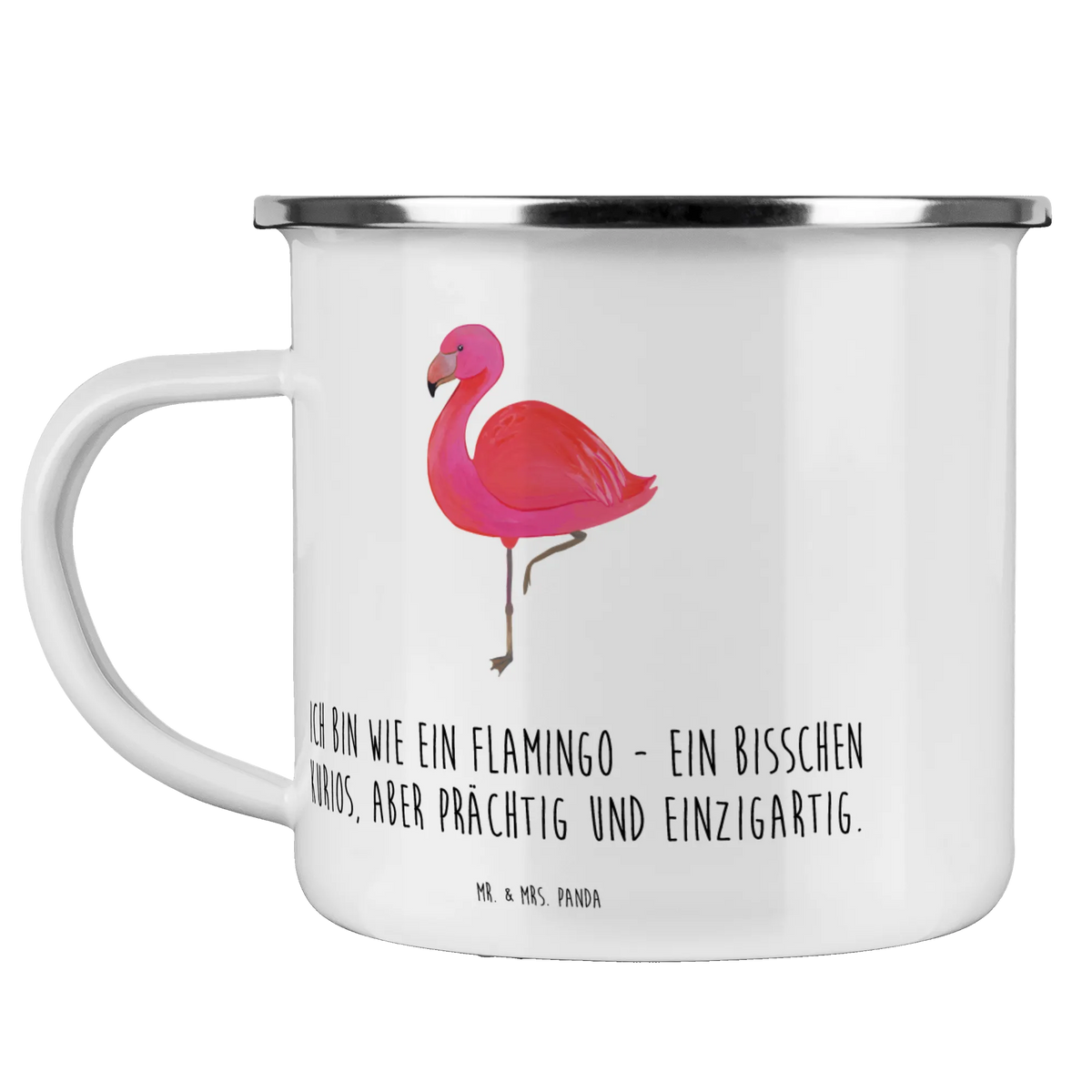 Enamel camping mug flamingo Classic children, gifts, gift idea, funny sayings, pink bird, bird of paradise, red, flamingo decoration, gift pink, adults, flamingo fans, vacation, unusual gifts in pink, pink gifts, girls gifts, small gifts, Caribbean feeling, Siblings, for me, Pride, Unique, Self-love, Saying, Outsider, Me, Daughter, Girlfriends, Son, Girlfriend