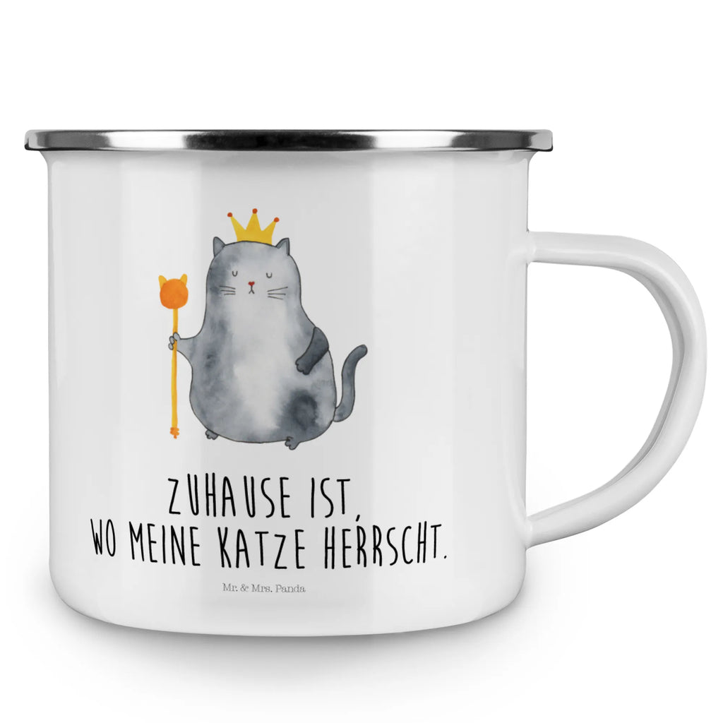 Enamel camping mug Cat king Pott, Teebecher, wanderbecher, metallbecher, Emaille Becher, Kaffeebecher, Emailletasse, blechbecher, emaillebecher, Becher, Kaffeetasse, Emaille Tasse, Campingtasse, reisetasse, Reisebecher, Trinkbecher, Tasse, wandertasse, Campingbecher, Tasse Emaille, becher emaille, Blechtasse, Metalltasse, Teetasse, Katzensouvenirs, Katzenliebhaberprodukte, Katzenmotive, Katzenmotiv, Katzenfan, Katzendeko, Katze, Katzenfreund, Katzenliebhaber, Katzenprodukte, Katzenartikel, Katzenaccessoires, Kater, Katzen, König, Familie, Haustier, Queen, Mietzhaus, Katzenbesitzerin, Königin, Mietze, Cats, Katzenhalter, Einzug, Erste Eigenen Wohnung, Wohnung, Umzug, Cat