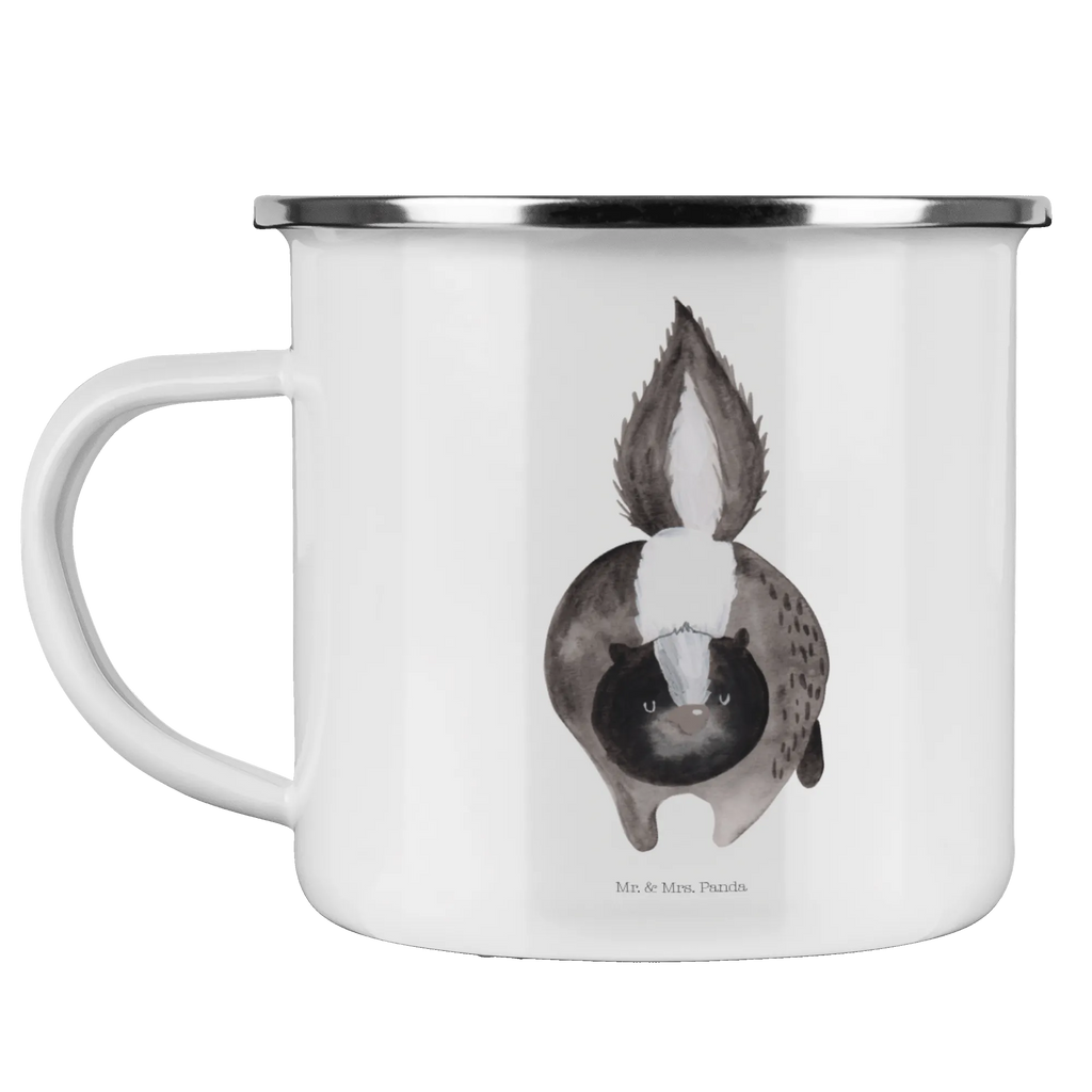 Kempingowy kubek emaliowany skunks atak Metalltasse, Emailletasse, Campingbecher, Trinkbecher, Teebecher, Emaille Tasse, Teetasse, reisetasse, Campingtasse, Tasse Emaille, wanderbecher, Emaille Becher, Kaffeebecher, Tasse, Pott, wandertasse, Becher, metallbecher, Blechtasse, becher emaille, emaillebecher, Reisebecher, blechbecher, Kaffeetasse, Stinktier, Skunk, Stinki, Drohung, Raubtier, Stinker, wütend, Wildtier