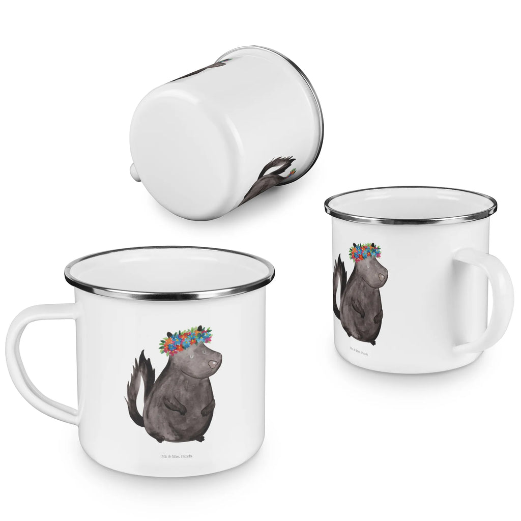Camping Emaille Tasse Stinktier Mädchen metallbecher, wandertasse, Metalltasse, Teebecher, emaillebecher, Becher, Emailletasse, Tasse, Campingbecher, Blechtasse, Pott, Tasse Emaille, wanderbecher, Reisebecher, blechbecher, Emaille Tasse, reisetasse, Emaille Becher, Kaffeebecher, Campingtasse, Kaffeetasse, Teetasse, becher emaille, Trinkbecher, Stinktier, Skunk, Wildtier, Yoga, Raubtier, Stinker, Namaste, Stinki