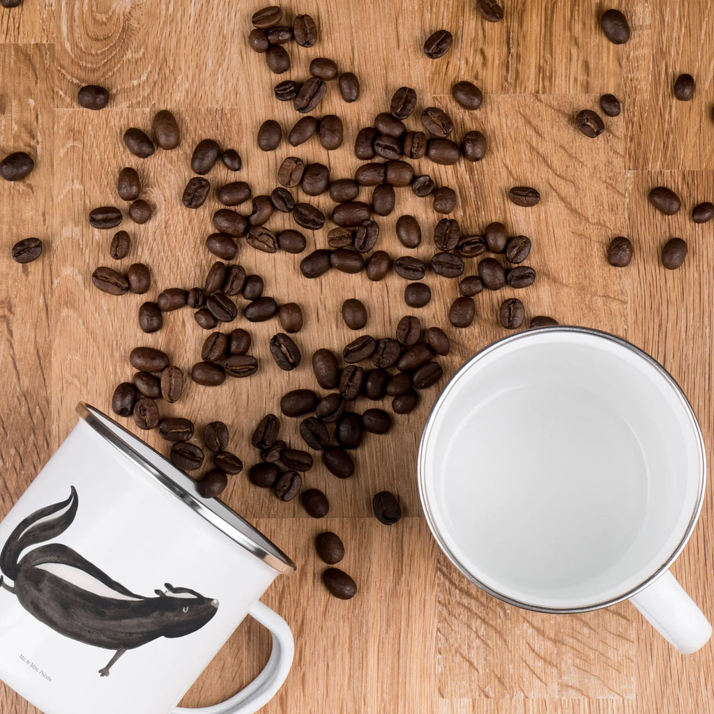 Kempingowy kubek emaliowany skunks Joga Emailletasse, Emaille Becher, wanderbecher, Campingtasse, blechbecher, becher emaille, Kaffeebecher, Emaille Tasse, Teetasse, Tasse Emaille, Becher, Kaffeetasse, Campingbecher, Pott, metallbecher, Blechtasse, Metalltasse, wandertasse, reisetasse, Tasse, Trinkbecher, emaillebecher, Teebecher, Reisebecher, Stinktier, Skunk, Lebe, Liebe, Stinker, Yoga, Wildtier, Stinki, Namaste, Raubtier, Lache
