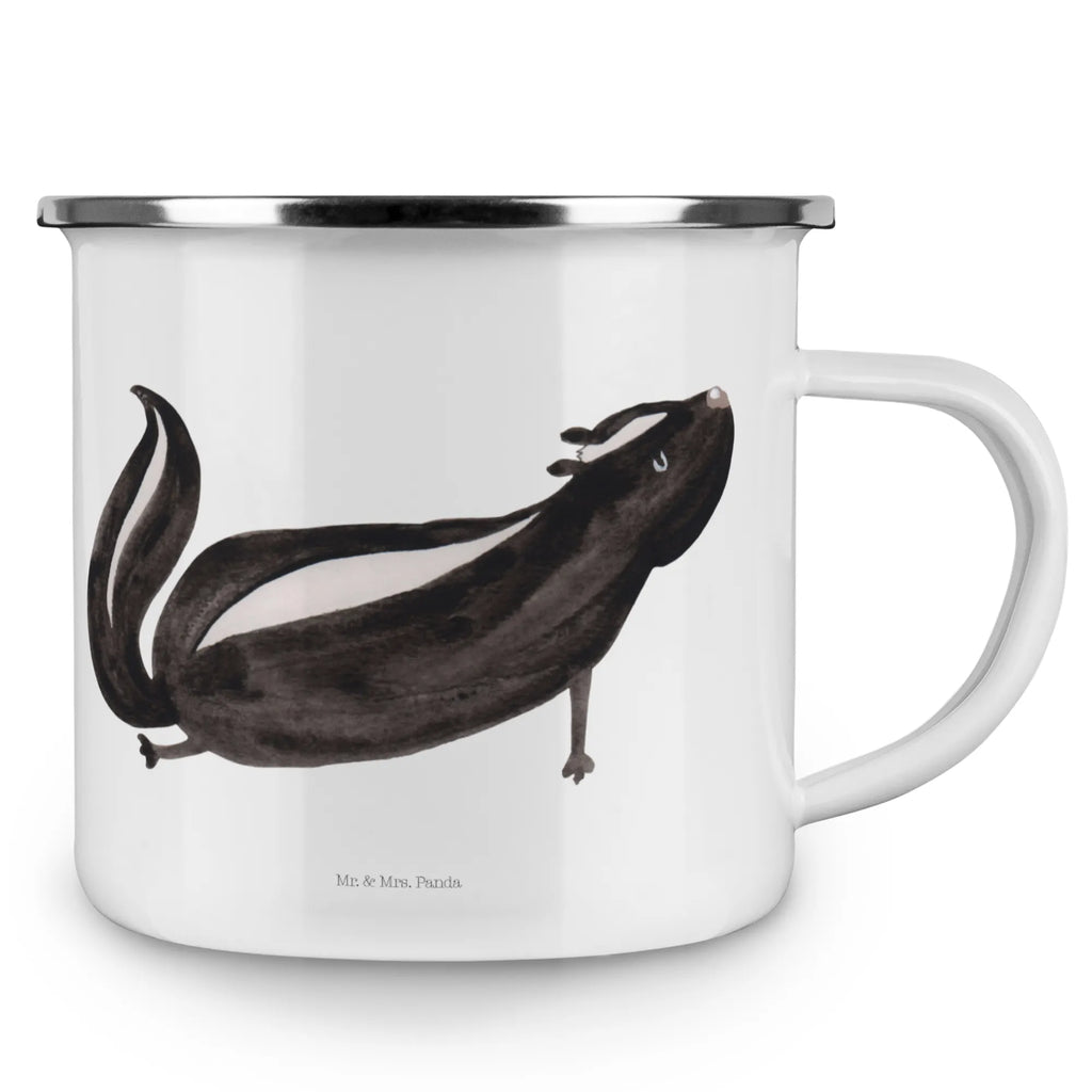 Kempingowy kubek emaliowany skunks Joga Emailletasse, Emaille Becher, wanderbecher, Campingtasse, blechbecher, becher emaille, Kaffeebecher, Emaille Tasse, Teetasse, Tasse Emaille, Becher, Kaffeetasse, Campingbecher, Pott, metallbecher, Blechtasse, Metalltasse, wandertasse, reisetasse, Tasse, Trinkbecher, emaillebecher, Teebecher, Reisebecher, Stinktier, Skunk, Lebe, Liebe, Stinker, Yoga, Wildtier, Stinki, Namaste, Raubtier, Lache