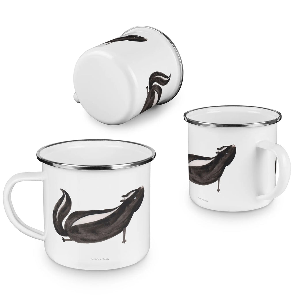 Kempingowy kubek emaliowany skunks Joga Emailletasse, Emaille Becher, wanderbecher, Campingtasse, blechbecher, becher emaille, Kaffeebecher, Emaille Tasse, Teetasse, Tasse Emaille, Becher, Kaffeetasse, Campingbecher, Pott, metallbecher, Blechtasse, Metalltasse, wandertasse, reisetasse, Tasse, Trinkbecher, emaillebecher, Teebecher, Reisebecher, Stinktier, Skunk, Lebe, Liebe, Stinker, Yoga, Wildtier, Stinki, Namaste, Raubtier, Lache