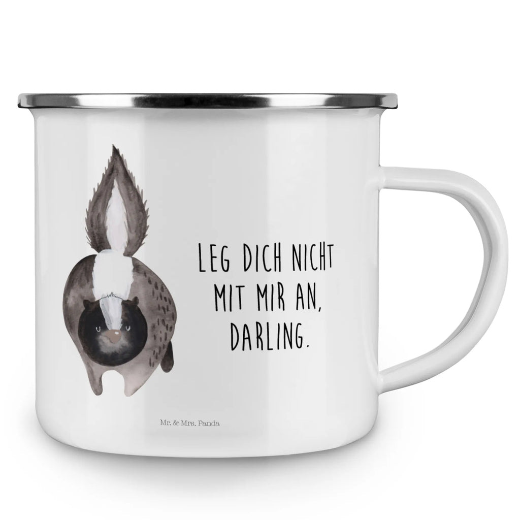 Kempingowy kubek emaliowany skunks atak Metalltasse, Emailletasse, Campingbecher, Trinkbecher, Teebecher, Emaille Tasse, Teetasse, reisetasse, Campingtasse, Tasse Emaille, wanderbecher, Emaille Becher, Kaffeebecher, Tasse, Pott, wandertasse, Becher, metallbecher, Blechtasse, becher emaille, emaillebecher, Reisebecher, blechbecher, Kaffeetasse, Stinktier, Skunk, Stinki, Drohung, Raubtier, Stinker, wütend, Wildtier
