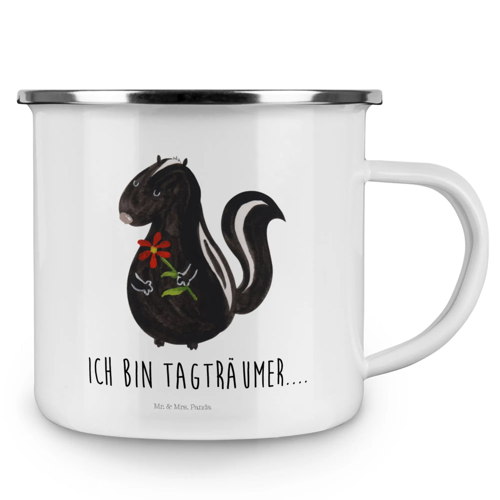 Kempingowy kubek emaliowany skunks kwiat wandertasse, Trinkbecher, Pott, Blechtasse, Kaffeebecher, Emaille Tasse, metallbecher, reisetasse, wanderbecher, Teetasse, Tasse, Campingbecher, becher emaille, Emaille Becher, Metalltasse, blechbecher, Emailletasse, emaillebecher, Teebecher, Reisebecher, Tasse Emaille, Campingtasse, Kaffeetasse, Becher, Stinktier, Skunk, Stinki, Stinker, Wildtier, Raubtier, Tagträumer, Träume, Dreams, Verträumt