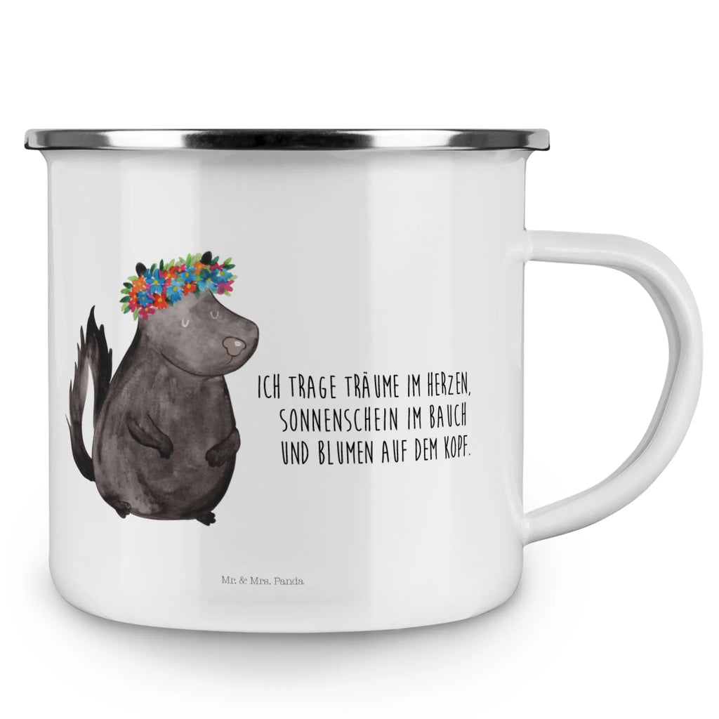 Camping Emaille Tasse Stinktier Mädchen metallbecher, wandertasse, Metalltasse, Teebecher, emaillebecher, Becher, Emailletasse, Tasse, Campingbecher, Blechtasse, Pott, Tasse Emaille, wanderbecher, Reisebecher, blechbecher, Emaille Tasse, reisetasse, Emaille Becher, Kaffeebecher, Campingtasse, Kaffeetasse, Teetasse, becher emaille, Trinkbecher, Stinktier, Skunk, Wildtier, Yoga, Raubtier, Stinker, Namaste, Stinki