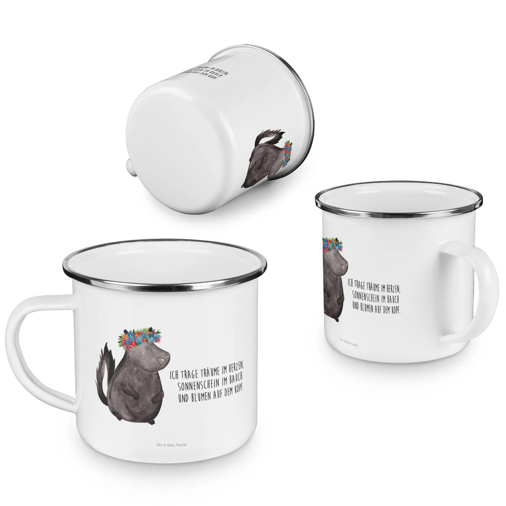 Camping Emaille Tasse Stinktier Mädchen metallbecher, wandertasse, Metalltasse, Teebecher, emaillebecher, Becher, Emailletasse, Tasse, Campingbecher, Blechtasse, Pott, Tasse Emaille, wanderbecher, Reisebecher, blechbecher, Emaille Tasse, reisetasse, Emaille Becher, Kaffeebecher, Campingtasse, Kaffeetasse, Teetasse, becher emaille, Trinkbecher, Stinktier, Skunk, Wildtier, Yoga, Raubtier, Stinker, Namaste, Stinki