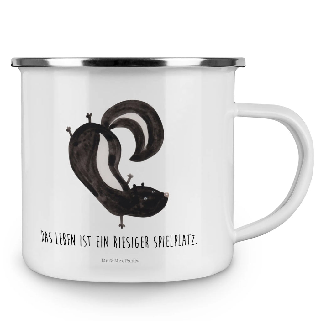 Kempingowy kubek emaliowany skunks stojka Stinktier, Skunk