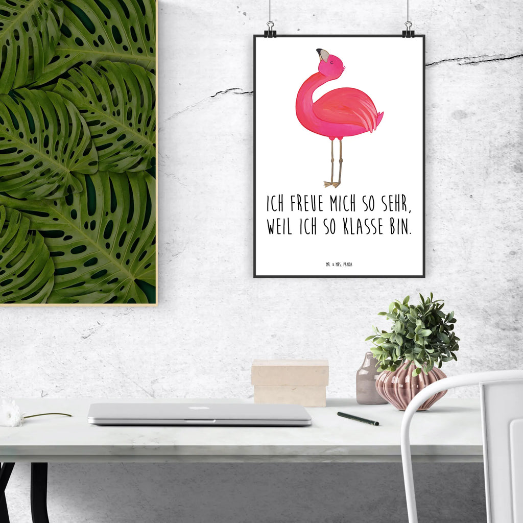 Poster Flamingo Stolz Wandbild, kunst für die wand, Posterdruck, wandkunst, Wandposter, kunstposter, drucke, Deko Bild, wanddeko, Poster, grafikposter, Kunstdruck, kunstdruck poster, Plakat, Wanddeko Bild, Bild, Wanddekoration, Wandschmuck, Mr. & Mrs. Panda Poster, wanddruck, Designposter, Bild für Wand, Flamingo, Stolz, Selbstliebe, Beste Freundin, Freundin, Freude, Mama, Tochter, Selbstakzeptanz, Schwester