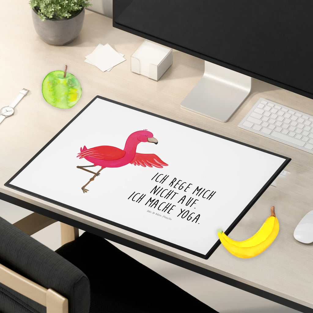 Schreibtischunterlage Flamingo Yoga Bürobedarf, Schreibunterlage, Schreibtischauflage, Schreibtischunterlage Groß, Schreibtisch Unterlagen, Schreibwaren, Büroartikel, Flamingo, Yoga, Vogel, Tiefenentspannung, Achtsamkeit, Namaste, Aufregen, Ärger, Entspannung, Yoga-Übung