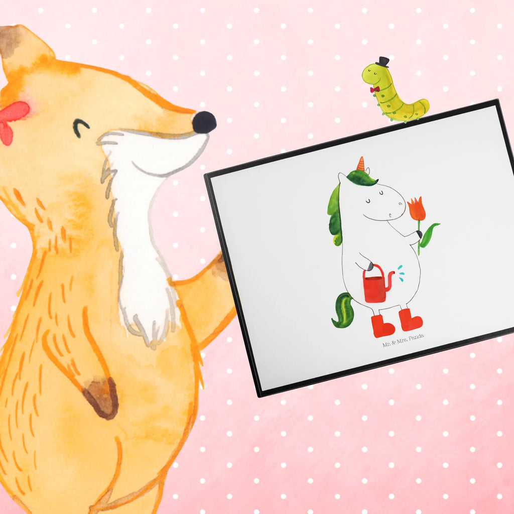 Schreibtischunterlage Einhorn Gärtner Büroartikel, Schreibwaren, Schreibtisch Unterlagen, Schreibunterlage, Schreibtischauflage, Bürobedarf, Schreibtischunterlage Groß, Einhorn, Einhörner, Einhorn Deko, Unicorn, Freundin, Luftballon, Garten, Lebenslust, Blume, Freude, Giesskanne, Gießkanne, Stiefel