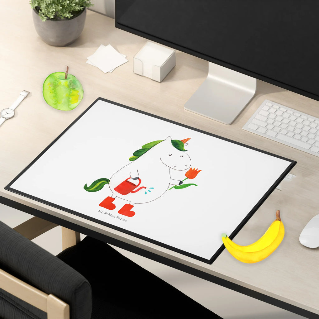 Schreibtischunterlage Einhorn Gärtner Büroartikel, Schreibwaren, Schreibtisch Unterlagen, Schreibunterlage, Schreibtischauflage, Bürobedarf, Schreibtischunterlage Groß, Einhorn, Einhörner, Einhorn Deko, Unicorn, Freundin, Luftballon, Garten, Lebenslust, Blume, Freude, Giesskanne, Gießkanne, Stiefel