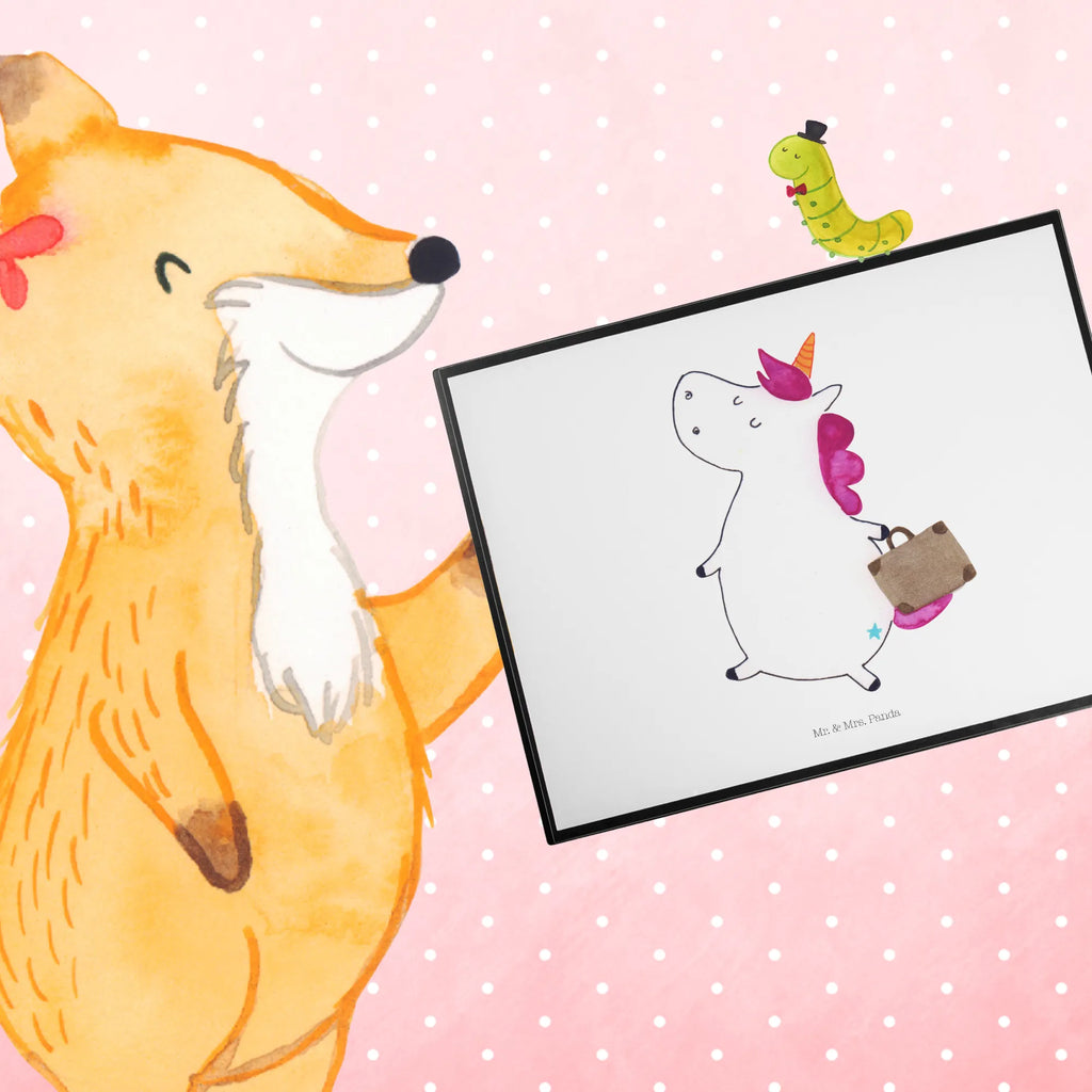 Schreibtischunterlage Einhorn Koffer Schreibwaren, Schreibtischauflage, Büroartikel, Schreibunterlage, Schreibtischunterlage Groß, Bürobedarf, Schreibtisch Unterlagen, Einhorn, Einhörner, Einhorn Deko, Unicorn, unicorn, Erwachsen, Kind, Gepäck, Abenteuer, Verreisen, Koffer, albern, Spaß, witzig, Reise, lustig