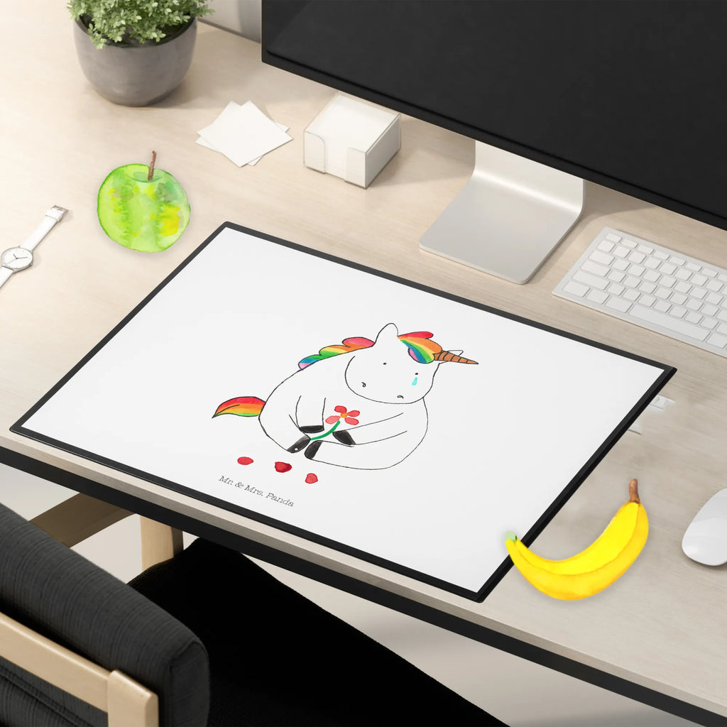 Desk pad unicorn Sad children, girl, office, underlay, Desk pad, desk, unicorn, unicorns, flower, love, friends, consoling, greeting card, Unicorn, grief, Friendship, glitter