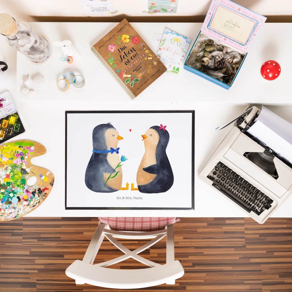 Schreibtischunterlage Pinguin Pärchen Schreibwaren, Schreibtischunterlage Groß, Schreibunterlage, Büroartikel, Bürobedarf, Schreibtisch Unterlagen, Schreibtischauflage, Pinguin, Liebespaar, Verlobung, Liebesbeweis, Traumpaar, Hochzeit, Jahrestag, Hochzeitsgeschenk, Pinguine, Hochzeitstag, Liebesgeschenk, große Liebe, Liebe