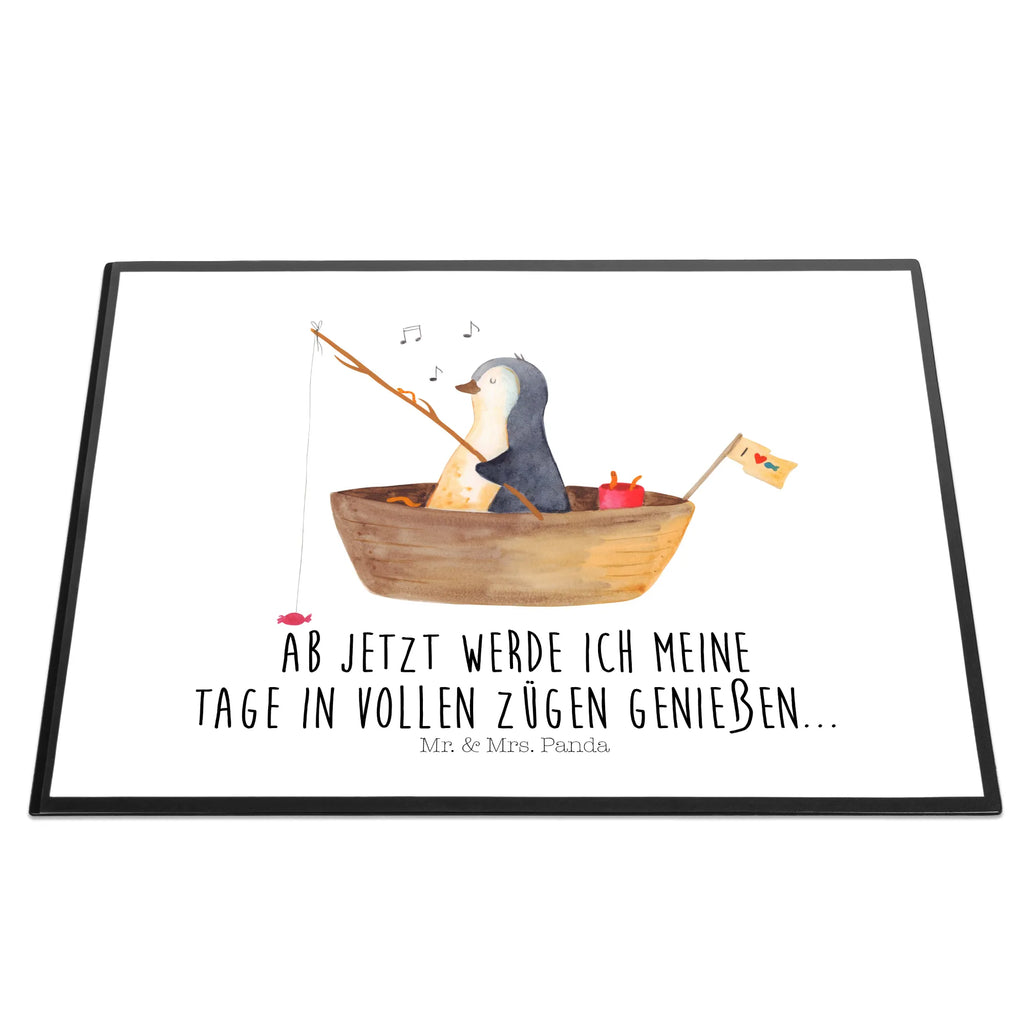 Schreibtischunterlage Pinguin Angelboot Schreibtisch Unterlagen, Schreibtischauflage, Schreibtischunterlage Groß, Schreibunterlage, Büroartikel, Schreibwaren, Bürobedarf, Pinguin, Boot, Neustart, genießen, Angeln, Lebenslust, Leben, Trennung, Scheidung, Geschenkidee Liebeskummer, Pinguine, Motivation, Neuanfang, Angelboot