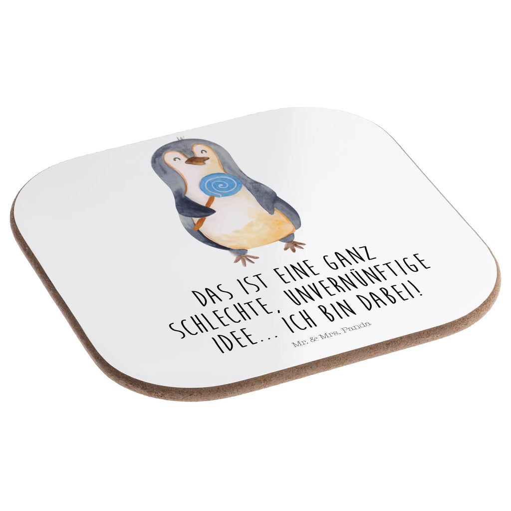 Quadratische Untersetzer Pinguin Lolli Untersetzer, Bierdeckel, Holzuntersetzer, Untersetzer Design, Tassen Untersetzer, Untersetzer aus Holz, Glasuntersetzer, Korkuntersetzer, Untersetzer für Gläser, Getränkeuntersetzer, Untersetzer Holz, Untersetzer Gläser, Pinguin, Rebell, Ganove, Pinguine, Spruch, Blödsinn, Lolli, Gauner, Rabauke, Süßigkeiten