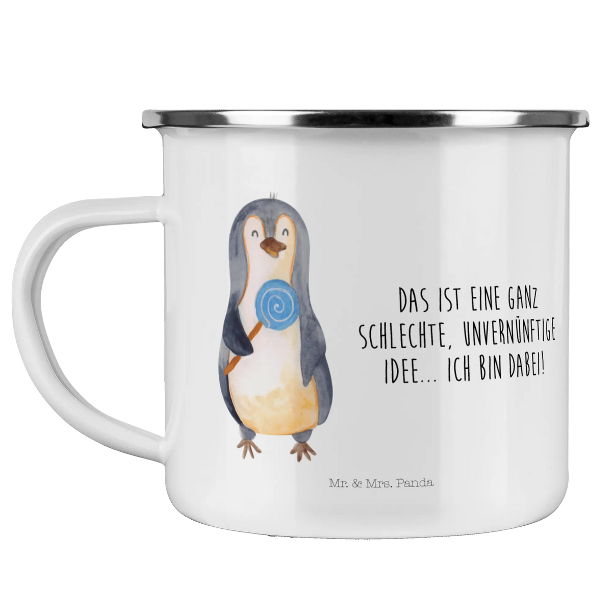 Enamel camping mug Penguin lollipop Haferl, Reisebecher, emaillebecher, outdoortasse, Campingbecher, wanderbecher, Teetasse, reisetasse, becher emaille, Outdoor Tasse, blechbecher, Emailletasse, Kaffeepott, Outdoor Becher, wandertasse, Teebecher, Campingtasse, Emaille Becher, Emaille Tasse, Blechtasse, metallbecher, Pott, Motivtasse, Tasse Emaille, Pinguin, Süßigkeiten, Rabauke, Lolli, Spruch, Gauner, Pinguine, Ganove, Blödsinn, Rebell