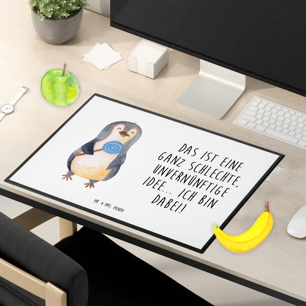 Schreibtischunterlage Pinguin Lolli Schreibtisch Unterlagen, Bürobedarf, Schreibwaren, Schreibtischunterlage Groß, Schreibtischauflage, Schreibunterlage, Büroartikel, Pinguin, Lolli, Gauner, Rebell, Ganove, Rabauke, Süßigkeiten, Spruch, Pinguine, Blödsinn