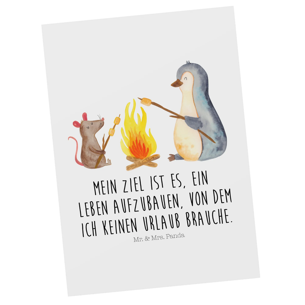 Pocztówka pingwin ognisko Ansichtskarte, Postkarten, bildkarte, Postkarte, Designkarte, spruchkarte, Kunstkarten, kunstkarte, Ansichtskarten, Grußkarte, Motivkarte, Fotokarte, einzelkarte, Pinguin, Pinguine, Feuer, Leben, Job, Maus, Lagerfeuer, Arbeit, Neustart, Grillen, Büro, Motivation, Marshmallows, Büroalltag, Lebensspruch, Lebensmotivation, Liebe