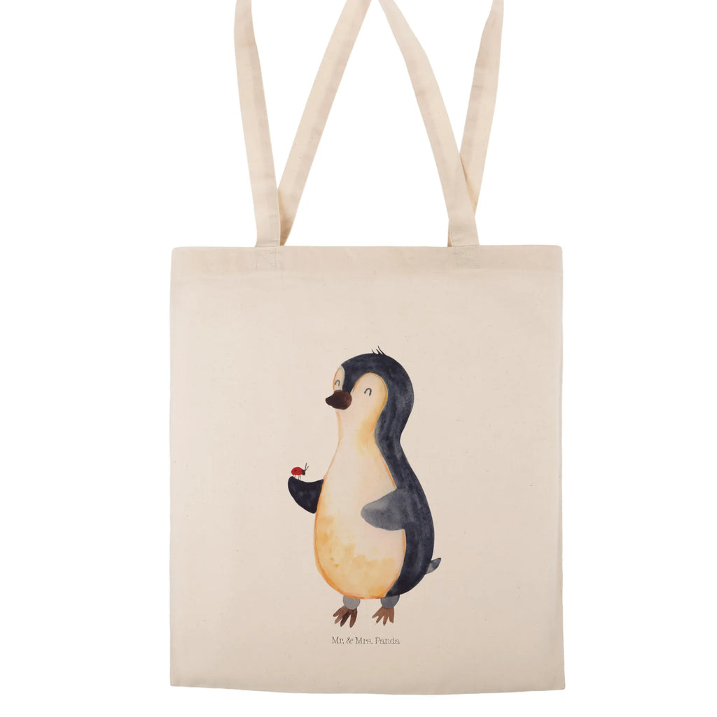 Tote bag Penguin ladybug Stoffbeutel, Badetasche, Strandtasche, Schultertasche, Shopper, Einkaufstasche, Umhängetasche, Beutel, Tragetasche, Einkaufstüte, Laptoptasche, Beuteltasche, Tasche, Stofftasche, Jutebeutel, Jutetasche, Pinguin, Lebensfreude, Liebe, Glück, Marienkäfer, Wunder, Pinguine, Freude