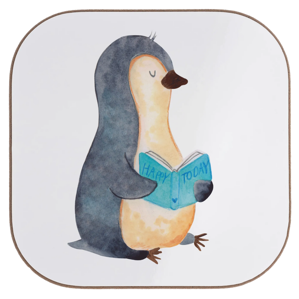 Square coaster Penguin A book Glasuntersetzer, Korkuntersetzer, Untersetzer Gläser, Tassen Untersetzer, Untersetzer, Bierdeckel, Getränkeuntersetzer, Holzuntersetzer, Untersetzer Holz, Untersetzer für Gläser, Untersetzer aus Holz, Untersetzer Design, Pinguin, Pinguine, Buch, Ferien, Lesen, Urlaub, Freizeit, Faulenzen, Bücherwurm, Nichtstun