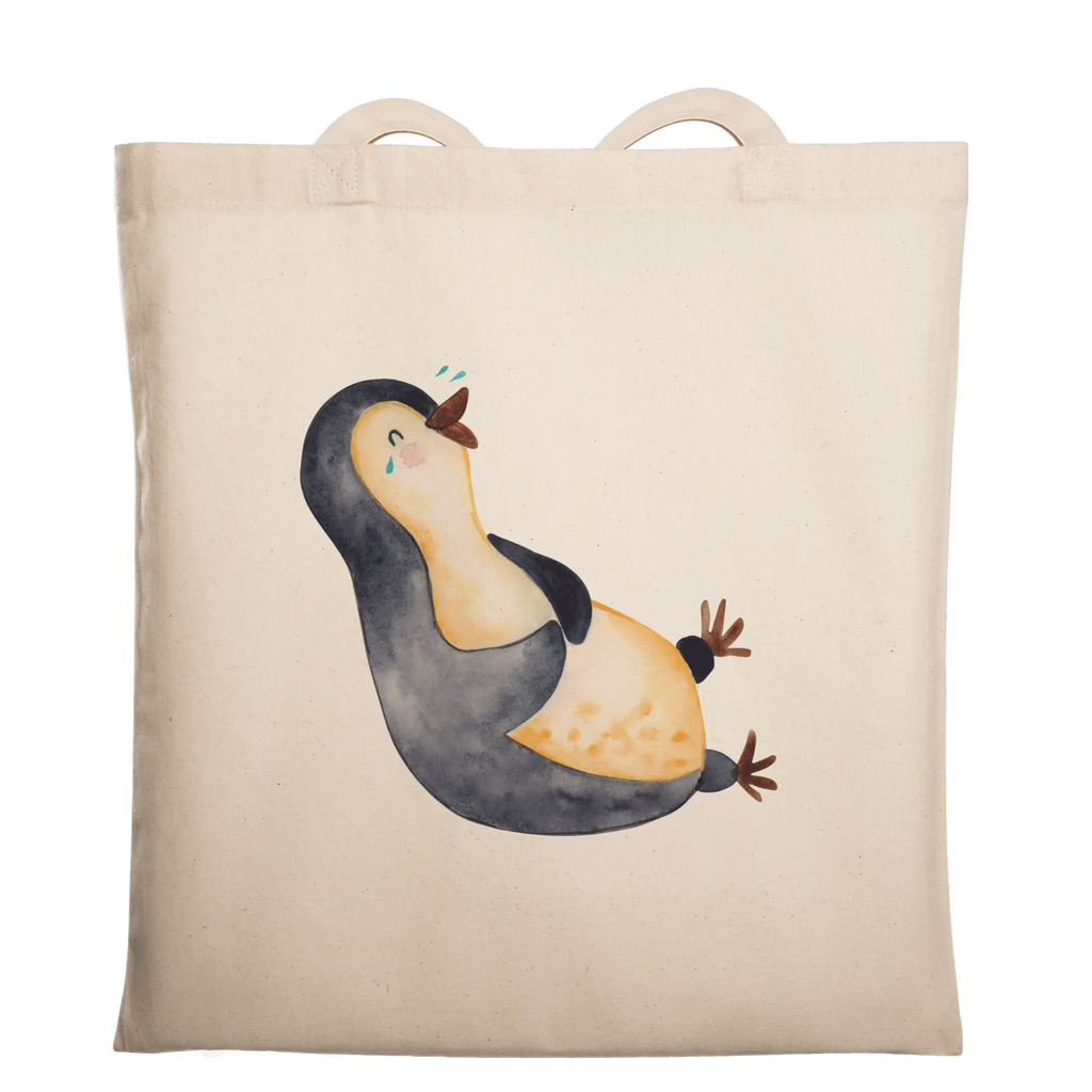 Tragetasche Pinguin Lachen Jutetasche, Einkaufstüte, Tasche, Beuteltasche, Tragetasche, Shopper, Einkaufstasche, Laptoptasche, Beutel, Stofftasche, Stoffbeutel, Jutebeutel, Strandtasche, Badetasche, Umhängetasche, Schultertasche, Pinguin, lustiger Spruch, Fröhlichkeit, Pinguine, Humor, Lachen, Optimismus, Fröhlich