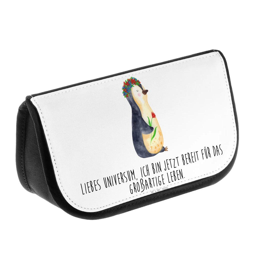 Cosmetics bag Penguin Flower utensilientasche, Schminktasche, Toilettentasche, Schminkbeutel, Kosmetiktasche, Make-Up Bag, beauty tasche, Kulturbeutel, Reisenecessaires, Waschtasche, beauty case, kosmetik beutel, reiseschminktasche, Waschbeutel, Kulturtasche, Organizer Tasche, reise kosmetiktasche, toilettenbeutel, Necessaire, kosmetiktäschchen, kulturtäschchen, zubehörtasche, Beautybag, bad tasche, Beauty Bag, kleines Täschchen, Schminktäschchen, hygiene tasche, Pinguin, Pinguine, Motivation, Lebensziele, Leben, Geschenkidee, Liebeskummer, Ziele, Blumenkranz, Lebenslust, Universum, Wünsche