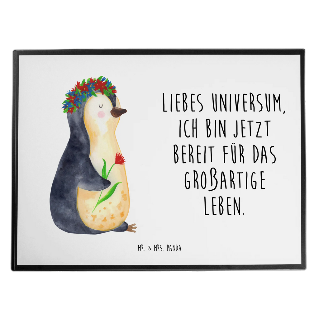 Schreibtischunterlage Pinguin Blumenkranz Schreibwaren, Schreibtisch Unterlagen, Büroartikel, Schreibtischunterlage Groß, Schreibunterlage, Schreibtischauflage, Bürobedarf, Pinguin, Lebensziele, Liebeskummer, Wünsche, Lebenslust, Pinguine, Blumenkranz, Motivation, Ziele, Geschenkidee, Universum, Leben