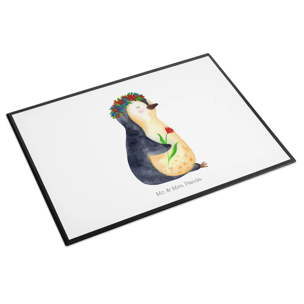 Schreibtischunterlage Pinguin Blumenkranz Schreibwaren, Schreibtisch Unterlagen, Büroartikel, Schreibtischunterlage Groß, Schreibunterlage, Schreibtischauflage, Bürobedarf, Pinguin, Lebensziele, Liebeskummer, Wünsche, Lebenslust, Pinguine, Blumenkranz, Motivation, Ziele, Geschenkidee, Universum, Leben