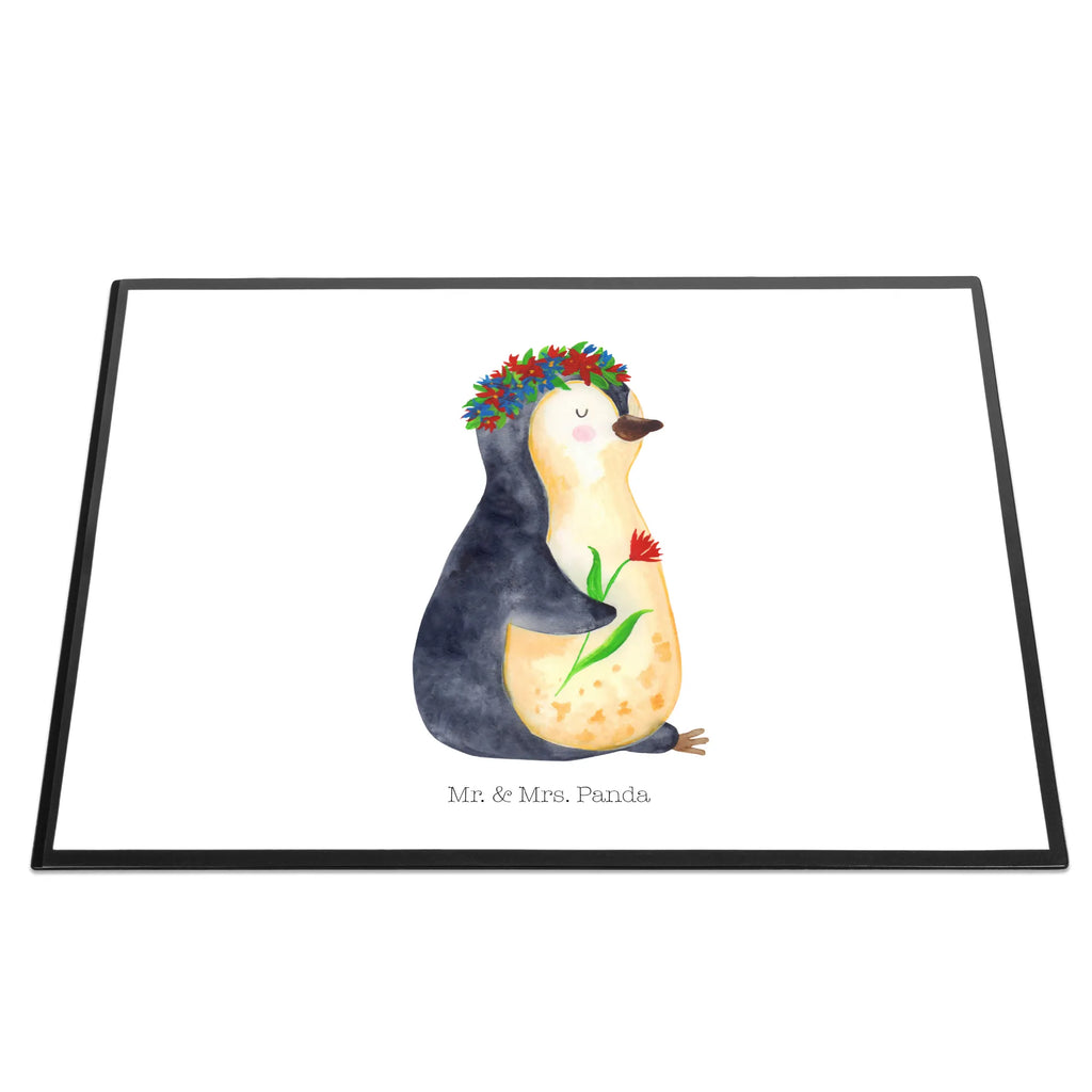 Schreibtischunterlage Pinguin Blumenkranz Schreibwaren, Schreibtisch Unterlagen, Büroartikel, Schreibtischunterlage Groß, Schreibunterlage, Schreibtischauflage, Bürobedarf, Pinguin, Lebensziele, Liebeskummer, Wünsche, Lebenslust, Pinguine, Blumenkranz, Motivation, Ziele, Geschenkidee, Universum, Leben