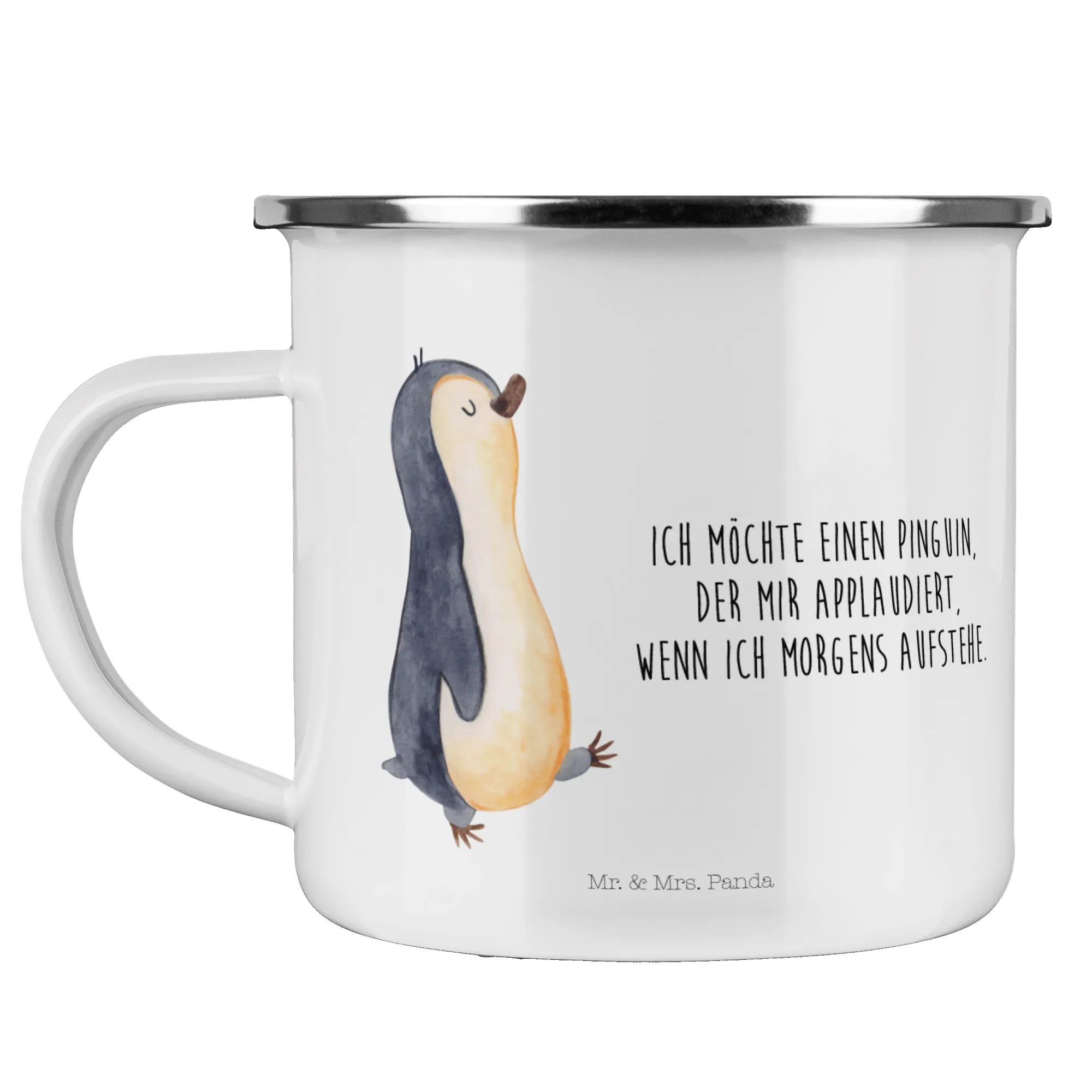 Mr. & Mrs. Panda Emaille Tasse - Geschenk Zum 8. Hochzeitstag Blechhochzeit