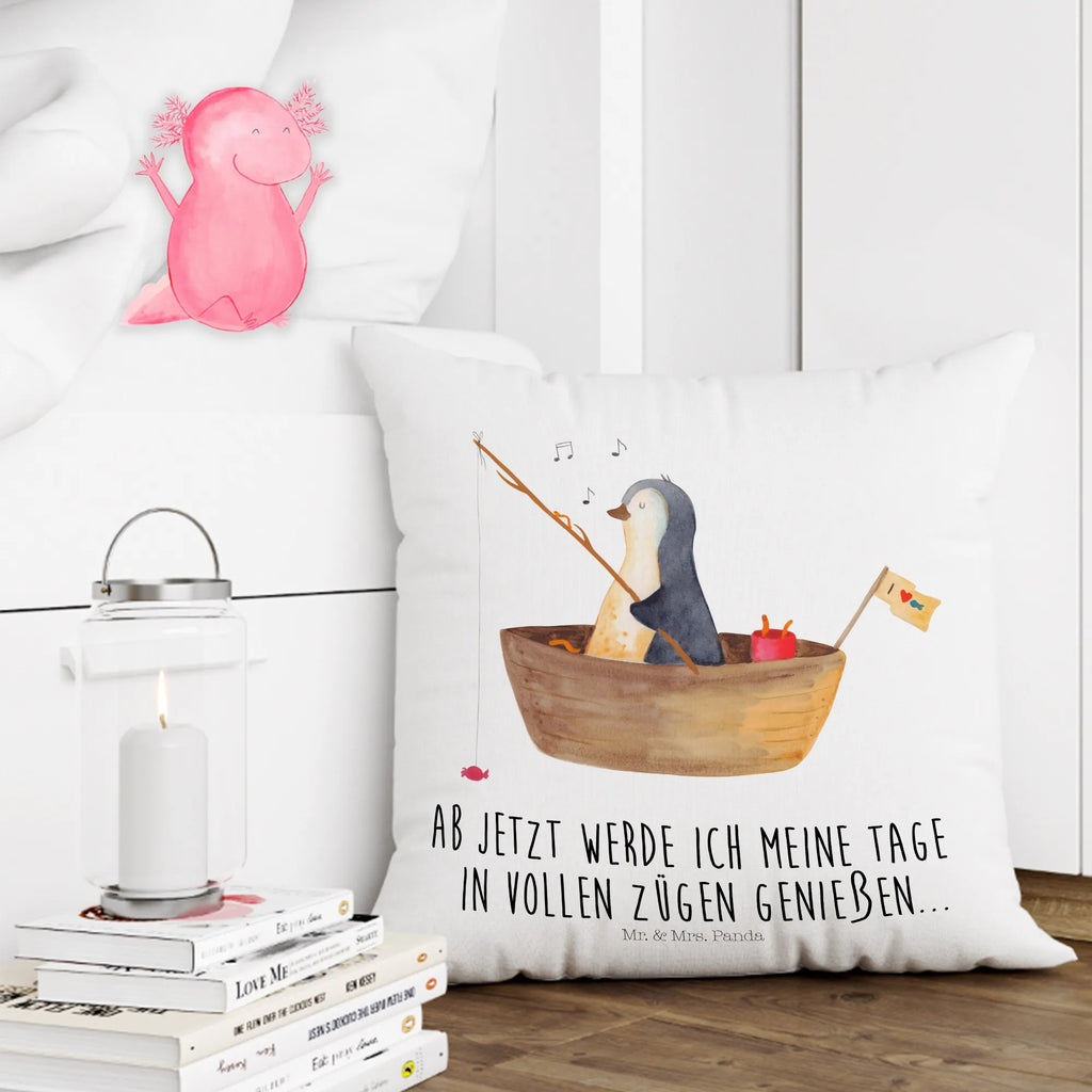 Cushion Penguin fishing boat cushion, settee, 40x40, bedroom, pad, fluffy, 40 x 40, pillows, soft, couch, sofa, Pillow, pillow case, bed, Penguin, North Pole, Winter, Penguins, separation, love of life, new beginning, life, gift idea heartache, motivation, fishing boat, enjoy, boat, divorce, fishing, penguins, new start