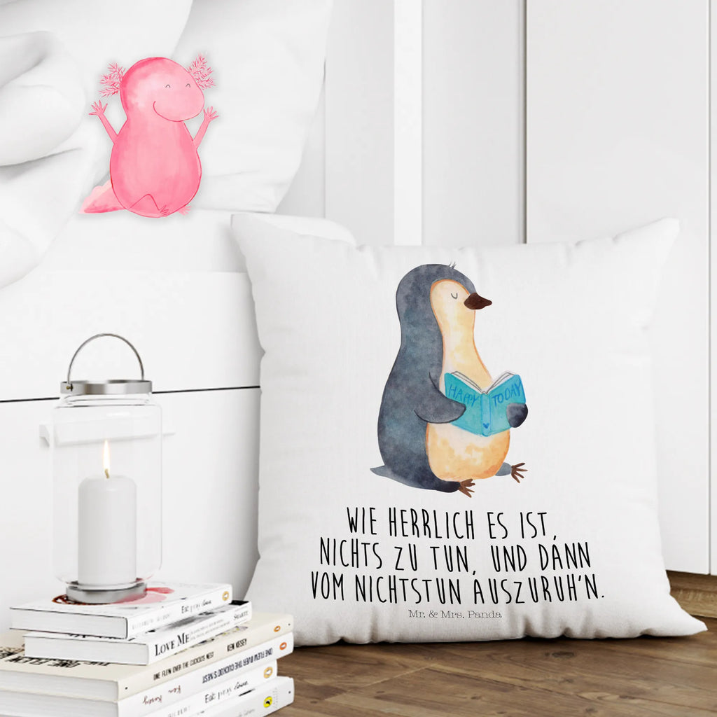 Cushion Penguin A book sofakissen, Kopfkissen 40x40, Sofakissen, Kissen 40x40 Waschbar, Kissenhülle 40x40, Kissen 40x40, Couchkissen, Dekokissen Sofa, Kopfkissen, Kissenbezüge, sitzkissen, Dekokissen 40x40, Zierkissen, Sofakissen 40x40, Kissenbezug 40x40, Motivkissen, Dekokissen, Kissenhülle, Kissen, Pinguin, Pinguine, Freizeit, Bücherwurm, Lesen, Faulenzen, Nichtstun, Ferien, Buch, Urlaub
