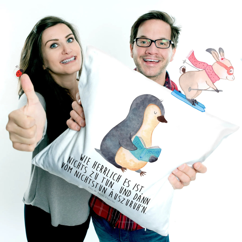 Cushion Penguin A book sofakissen, Kopfkissen 40x40, Sofakissen, Kissen 40x40 Waschbar, Kissenhülle 40x40, Kissen 40x40, Couchkissen, Dekokissen Sofa, Kopfkissen, Kissenbezüge, sitzkissen, Dekokissen 40x40, Zierkissen, Sofakissen 40x40, Kissenbezug 40x40, Motivkissen, Dekokissen, Kissenhülle, Kissen, Pinguin, Pinguine, Freizeit, Bücherwurm, Lesen, Faulenzen, Nichtstun, Ferien, Buch, Urlaub